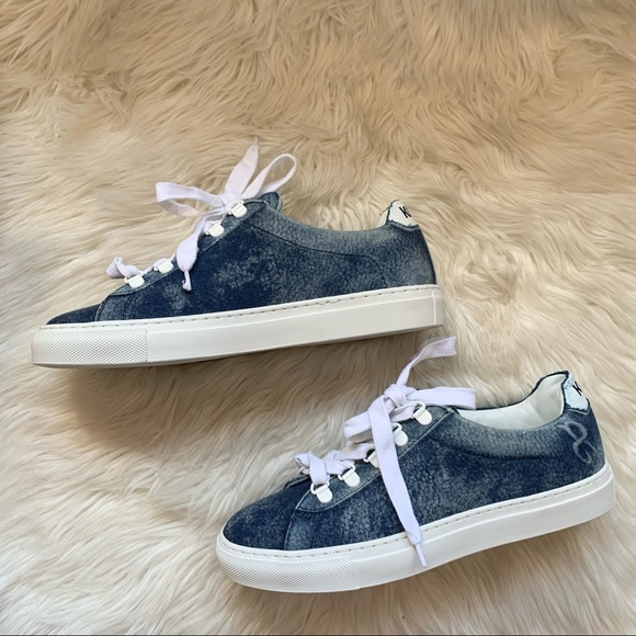 New! Rare Limited Edition KOIO Logo Acid Wash Infinity Denim Sneakers - Picture 8 of 13